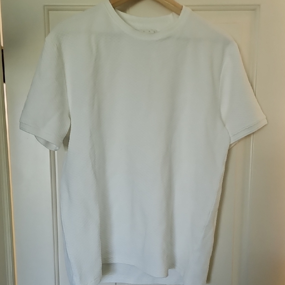 Men's Textured White Shirt